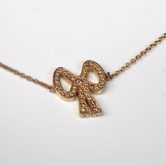 Coach Slider Bracelet Bow Pave Crystals Gold-tone Thailand up to 8" - Picture 3 of 8